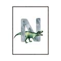 Picture of Green Dino N  _GroupedProduct_Rectangle_Portrait_Mini_ _GroupedProduct_Rectangle_Portrait_Canvas_Framed_