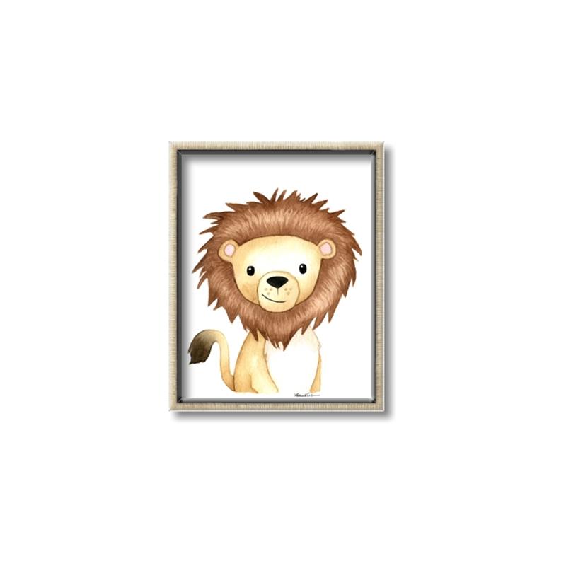 Picture of Nursery Lion _GroupedProduct_Rectangle_Portrait_Mini_ _GroupedProduct_Rectangle_Portrait_Canvas_Framed_