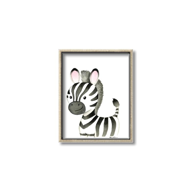 Picture of Nursery Zebra _GroupedProduct_Rectangle_Portrait_Mini_ _GroupedProduct_Rectangle_Portrait_Canvas_Framed_
