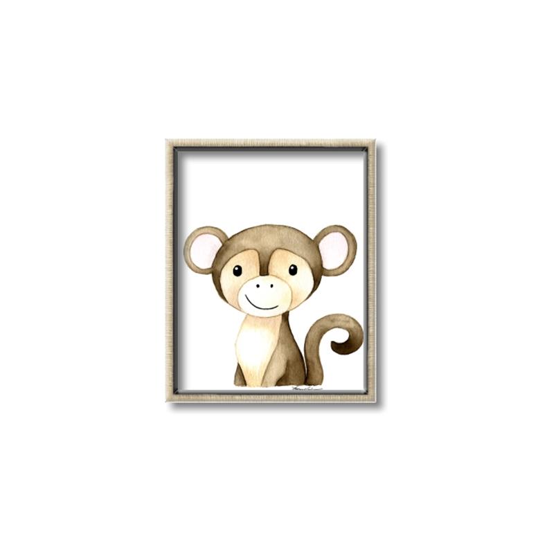 Picture of Nursery Monkey _GroupedProduct_Rectangle_Portrait_Mini_ _GroupedProduct_Rectangle_Portrait_Canvas_Framed_