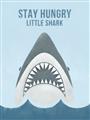 Picture of Stay Hungry Shark _GroupedProduct_Rectangle_Portrait_Mini_ _GroupedProduct_Rectangle_Portrait_Unframed_Print_Only_