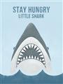Picture of Stay Hungry Shark _GroupedProduct_Rectangle_Portrait_Mini_ _GroupedProduct_Rectangle_Portrait_Unframed_Print_Only_