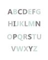 Picture of Mint Alphabet I _GroupedProduct_Rectangle_Portrait_Mini_ _GroupedProduct_Rectangle_Portrait_Unframed_Print_Only_