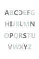 Picture of Mint Alphabet I _GroupedProduct_Rectangle_Portrait_Mini_ _GroupedProduct_Rectangle_Portrait_Unframed_Print_Only_