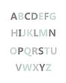 Picture of Mint Alphabet I _GroupedProduct_Rectangle_Portrait_Mini_ _GroupedProduct_Rectangle_Portrait_Unframed_Print_Only_