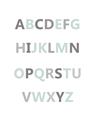 Picture of Mint Alphabet I _GroupedProduct_Rectangle_Portrait_Mini_ _GroupedProduct_Rectangle_Portrait_Unframed_Print_Only_