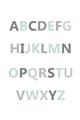 Picture of Mint Alphabet I _GroupedProduct_Rectangle_Portrait_Mini_ _GroupedProduct_Rectangle_Portrait_Unframed_Print_Only_