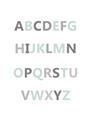 Picture of Mint Alphabet I _GroupedProduct_Rectangle_Portrait_Mini_ _GroupedProduct_Rectangle_Portrait_Unframed_Print_Only_