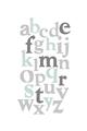 Picture of Mint Alphabet III _GroupedProduct_Rectangle_Portrait_Mini_ _GroupedProduct_Rectangle_Portrait_Unframed_Print_Only_