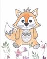 Picture of Cartoon Fox  _GroupedProduct_Rectangle_Portrait_Mini_ _GroupedProduct_Rectangle_Portrait_Unframed_Print_Only_