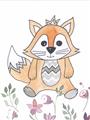 Picture of Cartoon Fox  _GroupedProduct_Rectangle_Portrait_Mini_ _GroupedProduct_Rectangle_Portrait_Unframed_Print_Only_