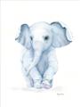 Picture of Baby Blue Elephant _GroupedProduct_Rectangle_Portrait_Mini_ _GroupedProduct_Rectangle_Portrait_Unframed_Print_Only_
