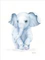 Picture of Baby Blue Elephant _GroupedProduct_Rectangle_Portrait_Mini_ _GroupedProduct_Rectangle_Portrait_Unframed_Print_Only_