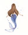 Picture of Brunette Mermaid _GroupedProduct_Rectangle_Portrait_Mini_ _GroupedProduct_Rectangle_Portrait_Unframed_Print_Only_