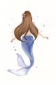Picture of Brunette Mermaid _GroupedProduct_Rectangle_Portrait_Mini_ _GroupedProduct_Rectangle_Portrait_Unframed_Print_Only_