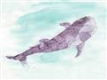 Picture of Purple Whale Friend _GroupedProduct_Rectangle_Landscape_Mini_ _GroupedProduct_Rectangle_Landscape_Unframed_Print_Only_
