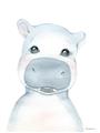 Picture of Halle Hippo _GroupedProduct_Rectangle_Portrait_Mini_ _GroupedProduct_Rectangle_Portrait_Unframed_Print_Only_
