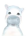 Picture of Halle Hippo _GroupedProduct_Rectangle_Portrait_Mini_ _GroupedProduct_Rectangle_Portrait_Unframed_Print_Only_