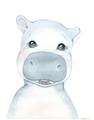 Picture of Halle Hippo _GroupedProduct_Rectangle_Portrait_Mini_ _GroupedProduct_Rectangle_Portrait_Unframed_Print_Only_