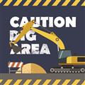 Picture of Caution Construction _GroupedProduct_Square_Mini_ _GroupedProduct_Square_Unframed_Print_Only_