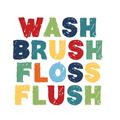 Picture of Wash Brush Floss _GroupedProduct_Square_Mini_ _GroupedProduct_Square_Unframed_Print_Only_