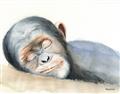 Picture of Sleeping Monkey _GroupedProduct_Rectangle_Landscape_Mini_ _GroupedProduct_Rectangle_Landscape_Unframed_Print_Only_