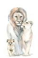 Picture of Lion Fam  _GroupedProduct_Rectangle_Portrait_Mini_ _GroupedProduct_Rectangle_Portrait_Unframed_Print_Only_