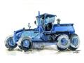 Picture of Blue Tractor  _GroupedProduct_Rectangle_Landscape_Mini_ _GroupedProduct_Rectangle_Landscape_Unframed_Print_Only_