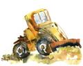 Picture of Yellow Dozer _GroupedProduct_Rectangle_Landscape_Mini_ _GroupedProduct_Rectangle_Landscape_Unframed_Print_Only_