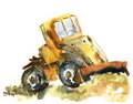 Picture of Yellow Dozer _GroupedProduct_Rectangle_Landscape_Mini_ _GroupedProduct_Rectangle_Landscape_Unframed_Print_Only_