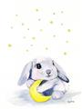Picture of Moon Bunny  _GroupedProduct_Rectangle_Portrait_Mini_ _GroupedProduct_Rectangle_Portrait_Unframed_Print_Only_