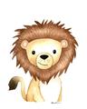 Picture of Nursery Lion _GroupedProduct_Rectangle_Portrait_Mini_ _GroupedProduct_Rectangle_Portrait_Unframed_Print_Only_