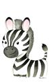 Picture of Nursery Zebra _GroupedProduct_Rectangle_Portrait_Mini_ _GroupedProduct_Rectangle_Portrait_Unframed_Print_Only_