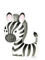 Picture of Nursery Zebra _GroupedProduct_Rectangle_Portrait_Mini_ _GroupedProduct_Rectangle_Portrait_Unframed_Print_Only_