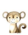 Picture of Nursery Monkey _GroupedProduct_Rectangle_Portrait_Mini_ _GroupedProduct_Rectangle_Portrait_Unframed_Print_Only_