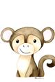 Picture of Nursery Monkey _GroupedProduct_Rectangle_Portrait_Mini_ _GroupedProduct_Rectangle_Portrait_Unframed_Print_Only_