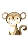 Picture of Nursery Monkey _GroupedProduct_Rectangle_Portrait_Mini_ _GroupedProduct_Rectangle_Portrait_Unframed_Print_Only_