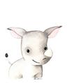 Picture of Nursery Rhino _GroupedProduct_Rectangle_Portrait_Mini_ _GroupedProduct_Rectangle_Portrait_Unframed_Print_Only_