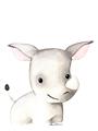 Picture of Nursery Rhino _GroupedProduct_Rectangle_Portrait_Mini_ _GroupedProduct_Rectangle_Portrait_Unframed_Print_Only_