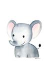 Picture of Nursery Elephant _GroupedProduct_Rectangle_Portrait_Mini_ _GroupedProduct_Rectangle_Portrait_Unframed_Print_Only_