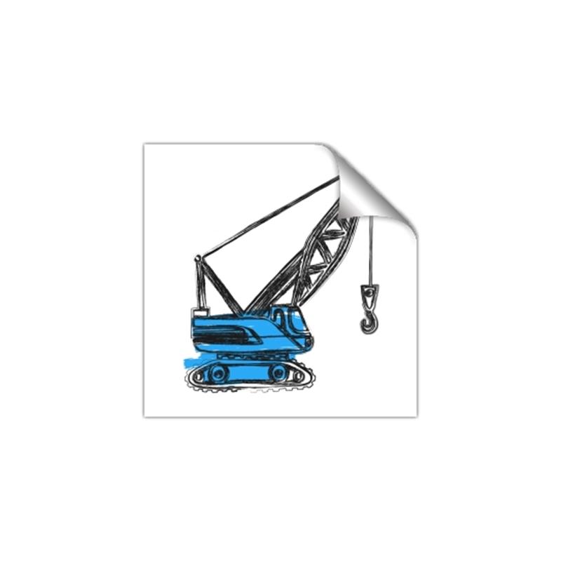 Picture of Construction Crane _GroupedProduct_Square_Mini_ _GroupedProduct_Square_Unframed_Print_Only_