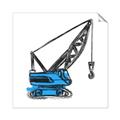 Picture of Construction Crane _GroupedProduct_Square_Mini_ _GroupedProduct_Square_Unframed_Print_Only_