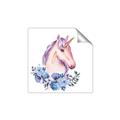 Picture of Pink Floral Unicorn _GroupedProduct_Square_Mini_ _GroupedProduct_Square_Unframed_Print_Only_