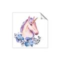 Picture of Pink Floral Unicorn _GroupedProduct_Square_Mini_ _GroupedProduct_Square_Unframed_Print_Only_