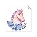 Picture of Pink Floral Unicorn _GroupedProduct_Square_Mini_ _GroupedProduct_Square_Unframed_Print_Only_