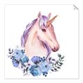 Picture of Pink Floral Unicorn _GroupedProduct_Square_Mini_ _GroupedProduct_Square_Unframed_Print_Only_