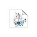 Picture of Blue Floral Unicorn _GroupedProduct_Square_Mini_ _GroupedProduct_Square_Unframed_Print_Only_