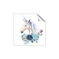 Picture of Blue Floral Unicorn _GroupedProduct_Square_Mini_ _GroupedProduct_Square_Unframed_Print_Only_