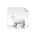 Picture of Singular Polar Bear _GroupedProduct_Square_Mini_ _GroupedProduct_Square_Unframed_Print_Only_