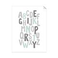 Picture of Mint Alphabet II _GroupedProduct_Rectangle_Portrait_Mini_ _GroupedProduct_Rectangle_Portrait_Unframed_Print_Only_